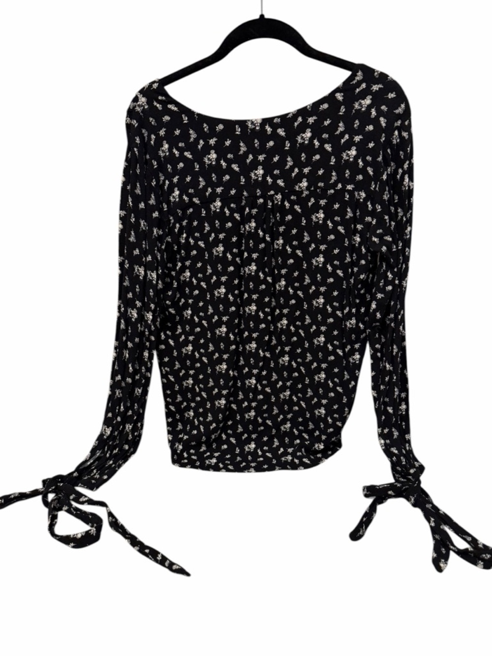 HINGE Blouse Shirt Tie Sleeves 18.5” PTP M - Picture 2 of 6